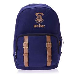 Mochila Escolar Bolso Frontal Reforçada Brasão Harry Potter Cor Azul-marinho